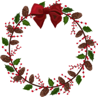 Weihnachten Kranz Illustration auf transparent Hintergrund. png