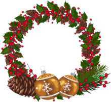 Weihnachten Kranz Illustration auf transparent Hintergrund. png