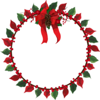 jul krans illustration på transparent bakgrund. png