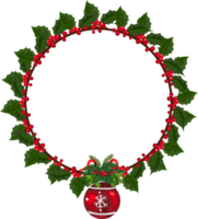 Noël couronne illustration sur transparent Contexte. png