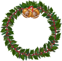 Noël couronne illustration sur transparent Contexte. png