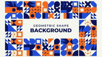 abstract flat geometric mosaic tile background vector