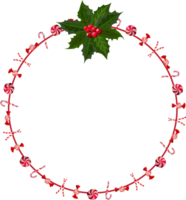 Weihnachten Kranz Illustration auf transparent Hintergrund. png
