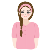 fashionable modern woman avatar png