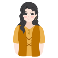 fashionable modern woman avatar png