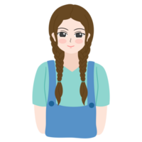 fashionable modern woman avatar png