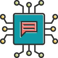 natural idioma Procesando vector icono