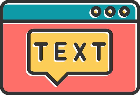 Text Vector Icon