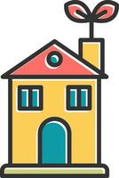 Eco House Vector Icon