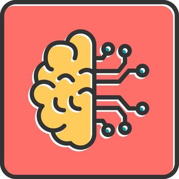 icono de vector de inteligencia artificial