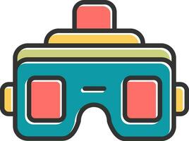 icono de vector de gafas vr