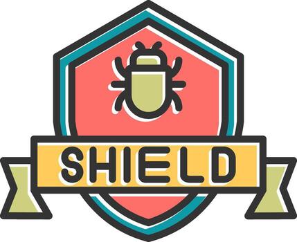 icono de vector de escudo