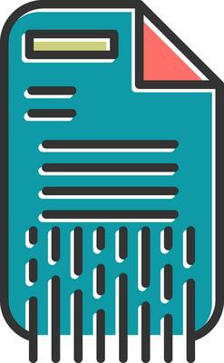 Shredding Vector Icon