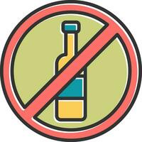 No Alcohol Vector Icon