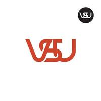 Letter VSU Monogram Logo Design vector