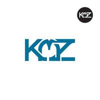 Letter KMZ Monogram Logo Design vector