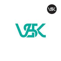 letra Vsk monograma logo diseño vector