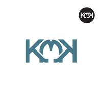 Letter KMK Monogram Logo Design vector