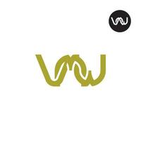 letra vmw monograma logo diseño vector