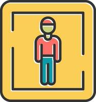 Male Toilet Sign Vector Icon