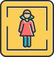 Female Toilet Sign Vector Icon