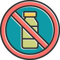 No botella vector icono