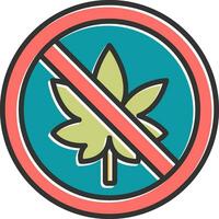 No Cannabis Vector Icon