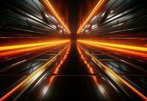 Ai Generative Yellow and red Neon illuminated futuristic backdrop realistic image- ultra hd- high design photo