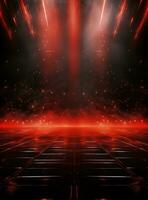 Ai Generative Backdrop Red Spotlights For Flyers, Banner and Backgrounds realistic image ultra hd high design photo