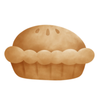 Aquarell Illustration von Apfel Kuchen png