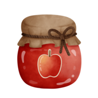 Aquarell Illustration von Apfel Marmelade png