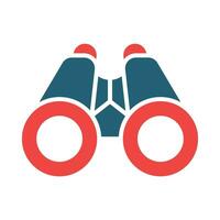 Binoculars Vector Glyph Two Color Icon For Personal And Commercial Use.