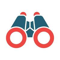 Binoculars Vector Glyph Two Color Icon For Personal And Commercial Use.