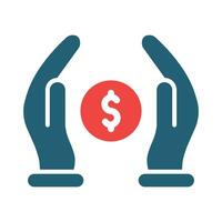 Savings Vector Glyph Two Color Icon For Personal And Commercial Use.