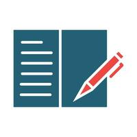 Diary Vector Glyph Two Color Icon For Personal And Commercial Use.