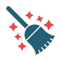 Mop Vector Glyph Two Color Icon For Personal And Commercial Use.