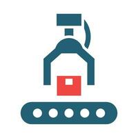 Assembling Vector Glyph Two Color Icon For Personal And Commercial Use.