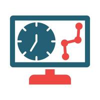 Timeline Vector Glyph Two Color Icon For Personal And Commercial Use.