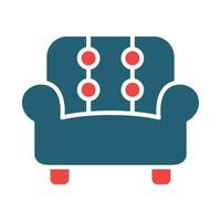 Couch Vector Glyph Two Color Icon For Personal And Commercial Use.