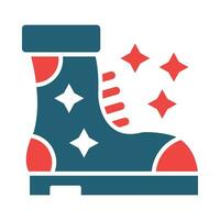 Shoes Vector Glyph Two Color Icon For Personal And Commercial Use.