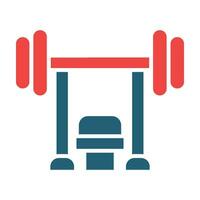 Bench Press Vector Glyph Two Color Icon For Personal And Commercial Use.