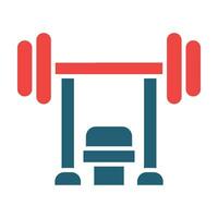 Bench Press Vector Glyph Two Color Icon For Personal And Commercial Use.