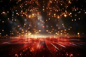 Ai Generaitve Backdrop With Illumination Of Red Spotlights For Flyers realistic image ultra hd high design photo