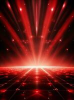 Ai Generative Backdrop Red Spotlights For Flyers, Banner and Backgrounds realistic image ultra hd high design photo