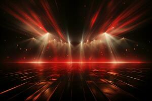 Ai Generaitve Backdrop With Illumination Of Red Spotlights For Flyers realistic image ultra hd high design photo