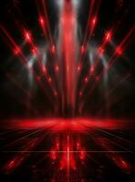 Ai Generative Backdrop Red Spotlights For Flyers, Banner and Backgrounds realistic image ultra hd high design photo