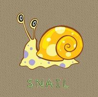 design Cute Snail. small  for stock. Vector illustration