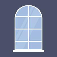 window with a white frame vector