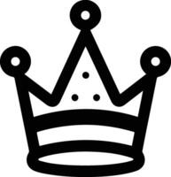 crown logo in flat line art style vector