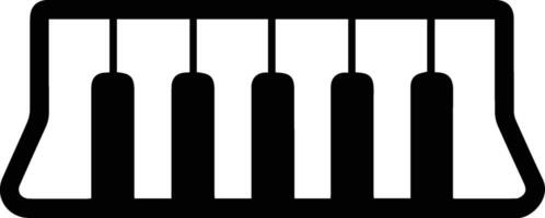 minimalist piano logo in flat line art style vector